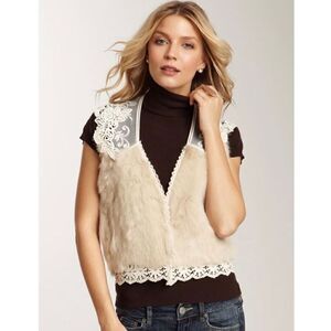 Romeo & Juliet Couture Genuine Rabbit Fur Vest L